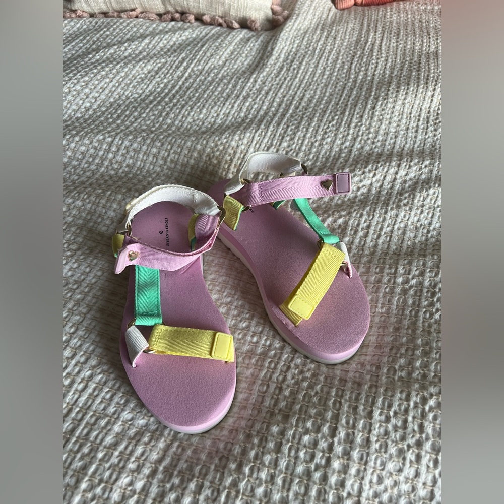 Stoney Clover Lane Pastel Sandals - Pink, Yellow, Green